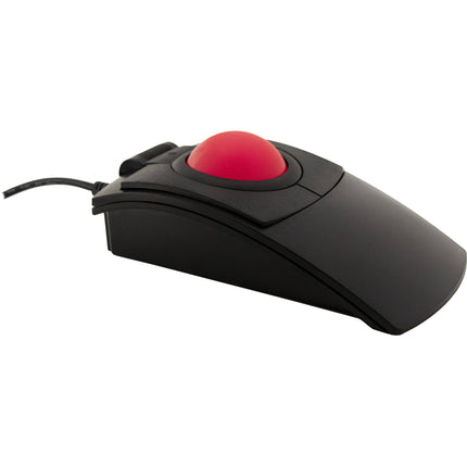 X-keys L-Trac Trackball rojo negro con tecnología láser y resolución ajustable 1600 dpi