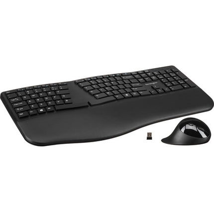 Kensington Pro Fit Ergo teclado y ratón inalámbrico negro 2.4 GHz Bluetooth 1600 dpi ajustable