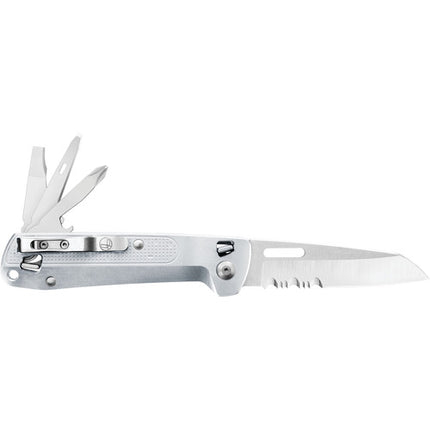 Leatherman FREE K2X Navaja Multiusos Plata 8 Herramientas 3.3 Pulgadas Serrada