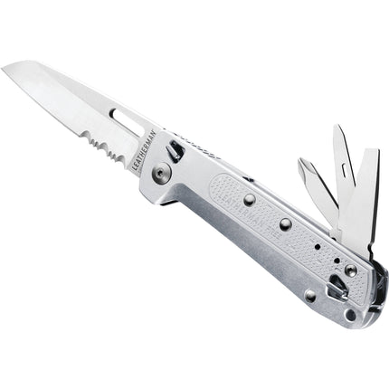 Leatherman FREE K2X Navaja Multiusos Plata 8 Herramientas 3.3 Pulgadas Serrada