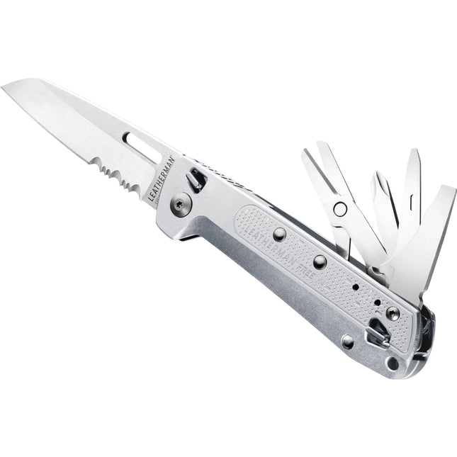 Leatherman FREE K4X Multiherramienta Cuchillo de Bolsillo Plata 3.3 Pulgadas Serrado 9 Herramientas