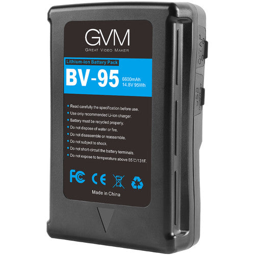GVM BV-95 Batería V-Mount 6600mAh 95Wh con Salidas D-Tap y DC
