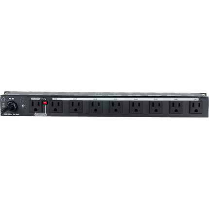 American DJ POW-R BAR RACK USB Distribuidor de energía con 10 salidas y 2 USB Dual USB 8 salidas con interruptor
