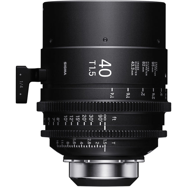 Sigma 40mm T1.5 objetivo cine PL montura Full Frame apertura T16