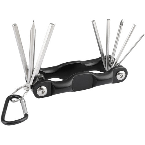 CAMVATE Llave Hexagonal Multiherramienta 8 en 1 con 6 Llaves Hex y Mosquetón
