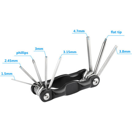 CAMVATE Llave Hexagonal Multiherramienta 8 en 1 con 6 Llaves Hex y Mosquetón