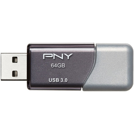 PNY 64GB Turbo Attaché 3 USB 3.0 Memoria Flash 100 MB/s Gris