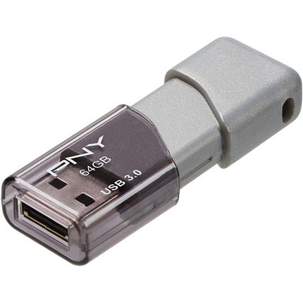 PNY 64GB Turbo Attaché 3 USB 3.0 Memoria Flash 100 MB/s Gris