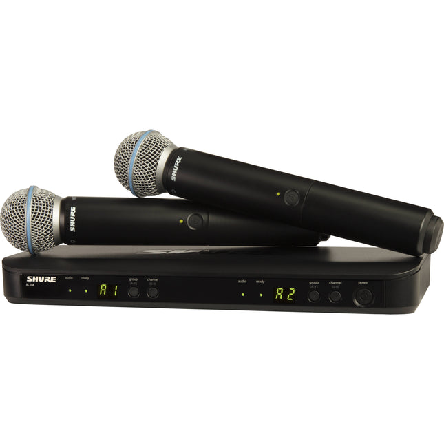 Shure BLX288/B58 Sistema Inalámbrico Doble con 2 Micrófonos Beta 58A y Alcance de 300'