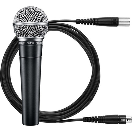 Shure SM58-CN Micrófono Vocal Cardioide con Cable XLR 7.6m y Funda