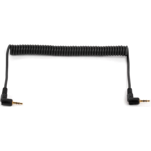 Wooden Camera WC Cable en espiral 2.5mm TRS a 2.5mm TRS 12 a 30 pulgadas con conectores en ángulo recto