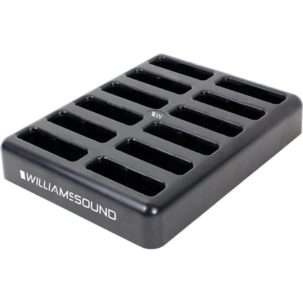 Williams Sound CHG 412 Cargador de 12 Bahías para Transceptor DLT 400 y Receptor DLR 400 RCH 5 Horas de Recarga