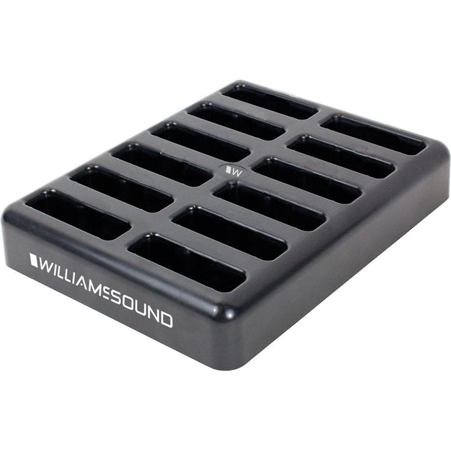 Williams Sound CHG 412 Cargador de 12 Bahías para Transceptor DLT 400 y Receptor DLR 400 RCH 5 Horas de Recarga
