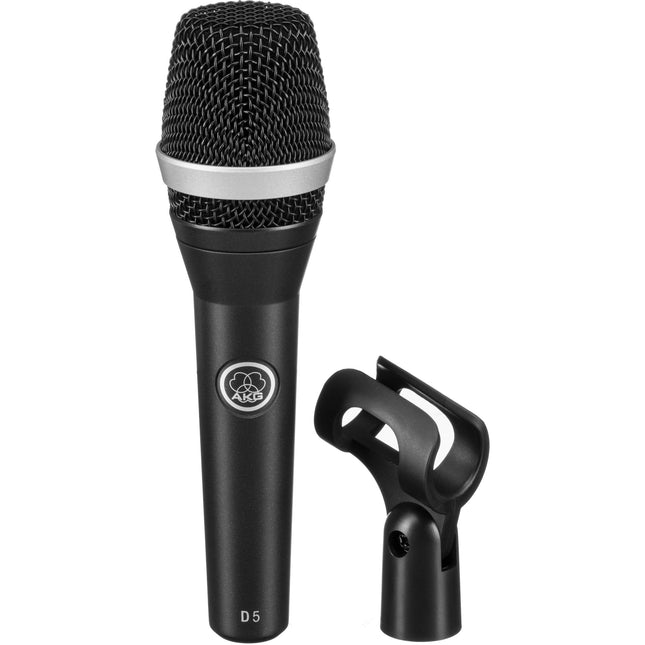 AKG D5 Micrófono Dinámico Vocal Supercardioide 70 Hz-20 kHz Kit con Funda y Adaptador
