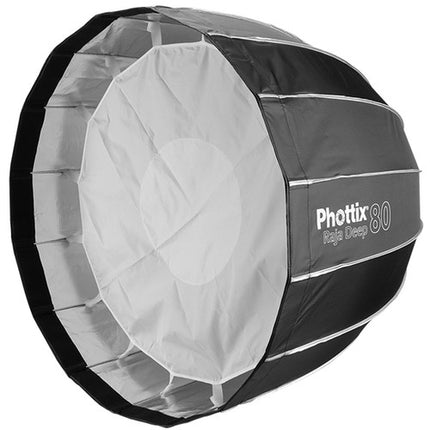 Phottix Raja Deep Parabolic Softbox con Grid 32 pulgadas Reflectante Plata y Aro Bowens S-Mount
