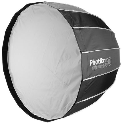 Phottix Raja Deep Parabolic Softbox con Grid 32 pulgadas Reflectante Plata y Aro Bowens S-Mount