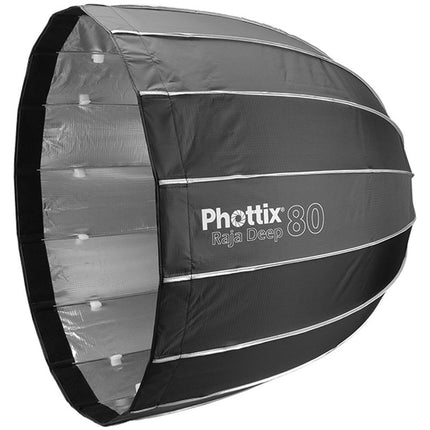 Phottix Raja Deep Parabolic Softbox con Grid 32 pulgadas Reflectante Plata y Aro Bowens S-Mount