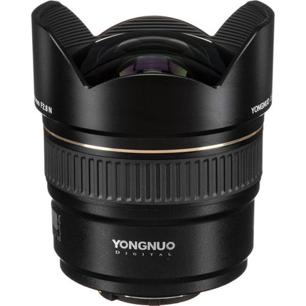 Lente Yongnuo YN 14mm f2.8N para Nikon F con autoenfoque y apertura f2.8