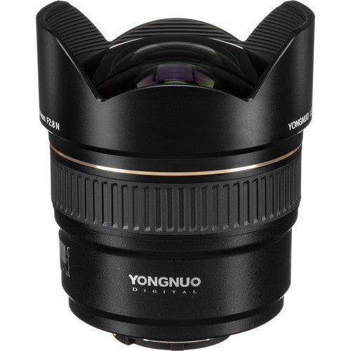 Lente Yongnuo YN 14mm f2.8N para Nikon F con autoenfoque y apertura f2.8