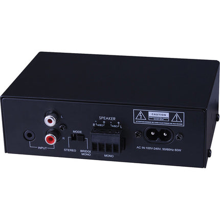 Vanco PulseAudio PA2X25 Amplificador Estéreo 50W RMS 2 Canales Euroblock
