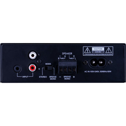 Vanco PulseAudio PA2X25 Amplificador Estéreo 50W RMS 2 Canales Euroblock
