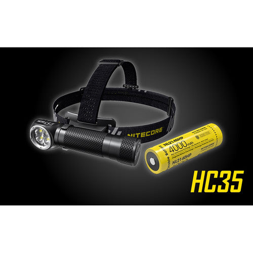 Nitecore HC35 Linterna Frontal LED Recargable 2700 Lúmenes 21700mAh USB