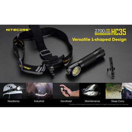 Nitecore HC35 Linterna Frontal LED Recargable 2700 Lúmenes 21700mAh USB