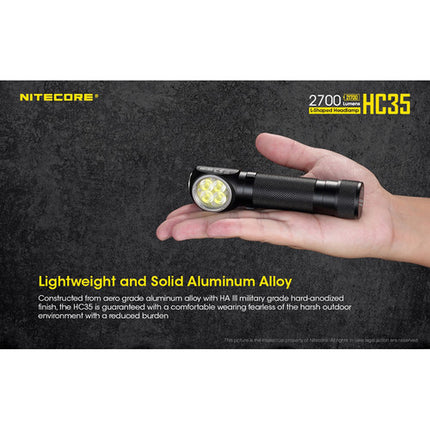 Nitecore HC35 Linterna Frontal LED Recargable 2700 Lúmenes 21700mAh USB