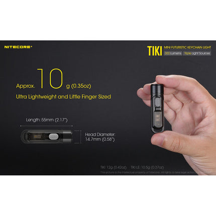 Nitecore TIKI LE Linterna Llavero LED Recargable 300 Lúmenes 2.2 Pulgadas