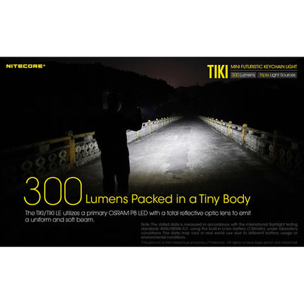 Nitecore TIKI LE Linterna Llavero LED Recargable 300 Lúmenes 2.2 Pulgadas