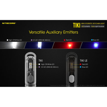 Nitecore TIKI LE Linterna Llavero LED Recargable 300 Lúmenes 2.2 Pulgadas
