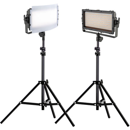 Genaray Spectro LED Essential 500IIB Panel LED Bi-Color 1960 Lux 6 Pies Kit 2 Luces