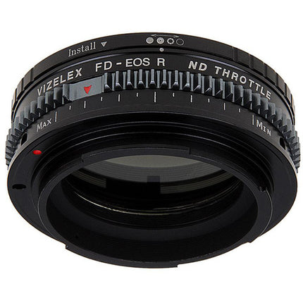 FotodioX Vizelex Adaptador de Montura Cine ND para Lentes Canon FD FL a RF con Control de Exposición 2 a 8 Stops
