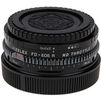 FotodioX Vizelex Adaptador de Montura Cine ND para Lentes Canon FD FL a RF con Control de Exposición 2 a 8 Stops
