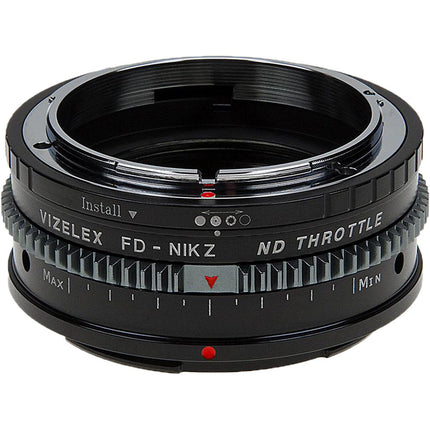 FotodioX Vizelex Cine ND Adaptador Montura Lente Canon FD FL a Nikon Z Control 2-8 Stops