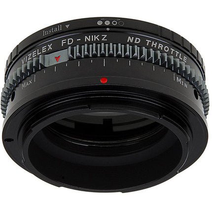 FotodioX Vizelex Cine ND Adaptador Montura Lente Canon FD FL a Nikon Z Control 2-8 Stops