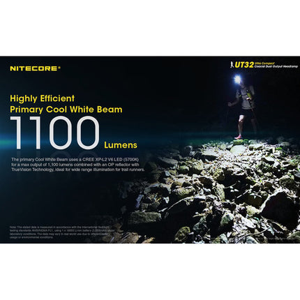 Nitecore UT32 Linterna Frontal LED 1100 lúmenes Batería 18650