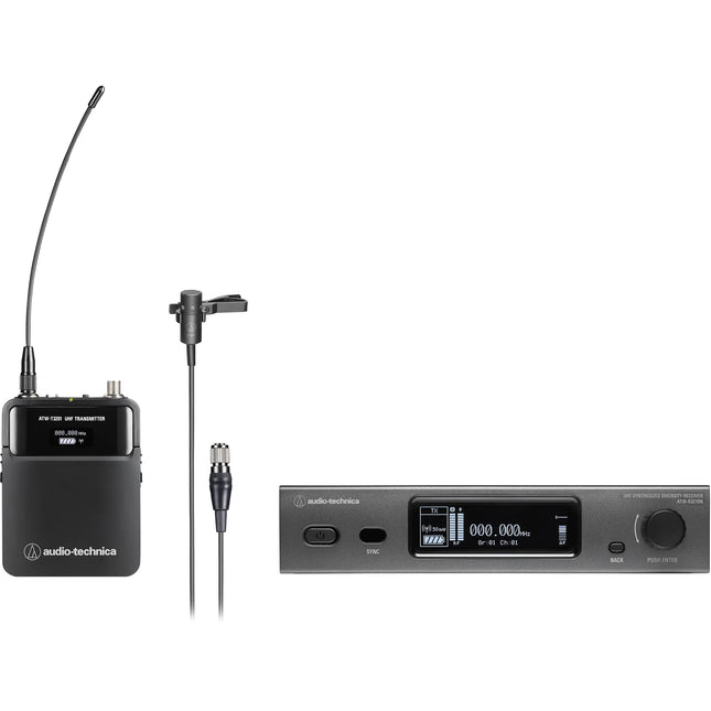 Audio-Technica ATW-3211N/831 Sistema de Micrófono Lavalier Cardioide Inalámbrico 330 ft 9.5 Horas batería