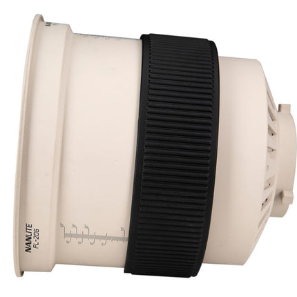 Nanlite Fresnel Lens para Forza 300 y 500 Lente de Vidrio 10-45° con Barndoor 8 Vías