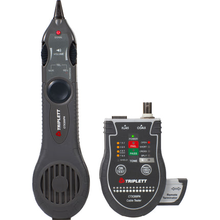 Triplett CTX200PA Probador de Cables de Red con Sonda Inductiva y Cables BNC Cat 6