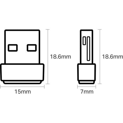 TP-Link Archer T2U Nano AC600 Adaptador Wi-Fi USB Dual Banda 600 Mb/s