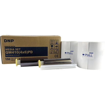 DNP 4 x 6 Media Set para impresora profesional DP-QW410 300 fotos acabado brillante o mate