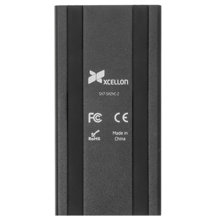 Xcellon Hub USB 3.2 Gen 1 de 7 Puertos con 2 Puertos Duales de Carga y Datos 5 Gb/s Alumínio Slim
