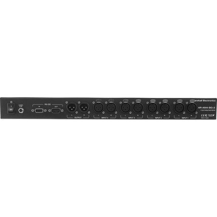 Marshall Electronics AR-AM4-BG-2 Monitor de Audio Analógico Multicanal Rackmount 1RU 2 Altavoces 4 Entradas XLR