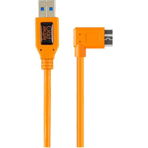 Tether Tools TetherPro Cable Adaptador USB 3.1 Gen 1 20" Ángulo Derecho Naranja