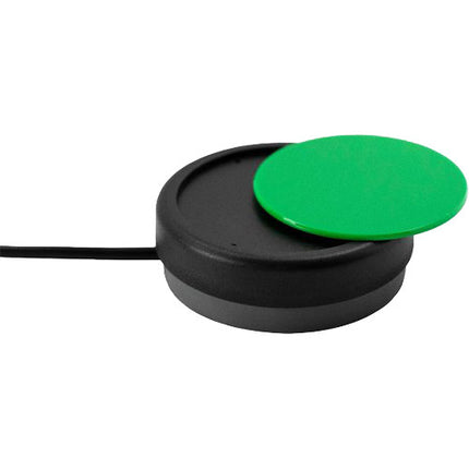 X-keys Green One Button Switch con Cable 12 pies y Top Verde Sólido