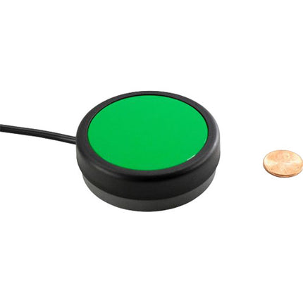 X-keys Green One Button Switch con Cable 12 pies y Top Verde Sólido