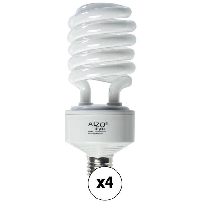 ALZO CFL Bombilla Foto 45W 120V 5500K 2800 Lúmenes 4 Pack