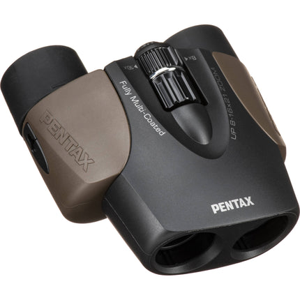 Pentax 8-16x21 U-Series UP prismáticos marrones zoom óptico 8-16x funda y correa