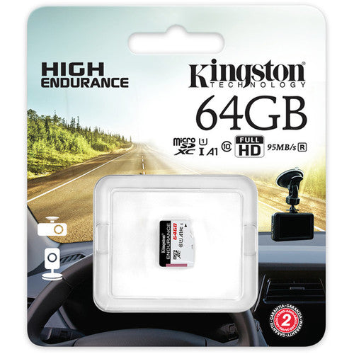 Kingston 64GB High Endurance microSDXC UHS-I Clase 10 95 MBs lectura